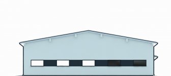 Elewacja projektu G251 - Budynek garażowy - 1 - wersja lustrzana