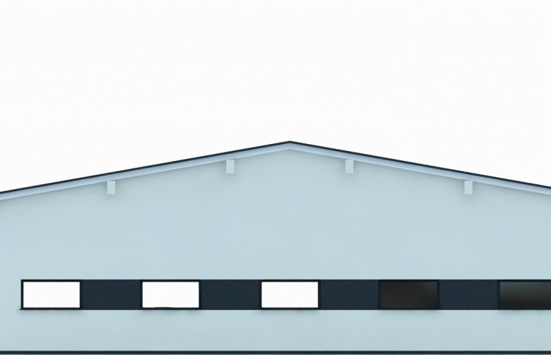 Projekt domu energooszczędnego G251 - Budynek garażowy - elewacja 1