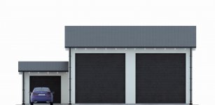 Elewacja projektu G251 - Budynek garażowy - 2 - wersja lustrzana
