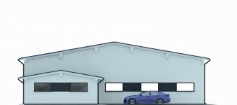 Elewacja projektu G251 - Budynek garażowy - 3 - wersja lustrzana
