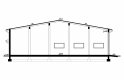 Projekt domu energooszczędnego G251 - Budynek garażowy - przekrój 1
