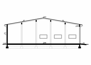 Przekrój projektu G251 - Budynek garażowy