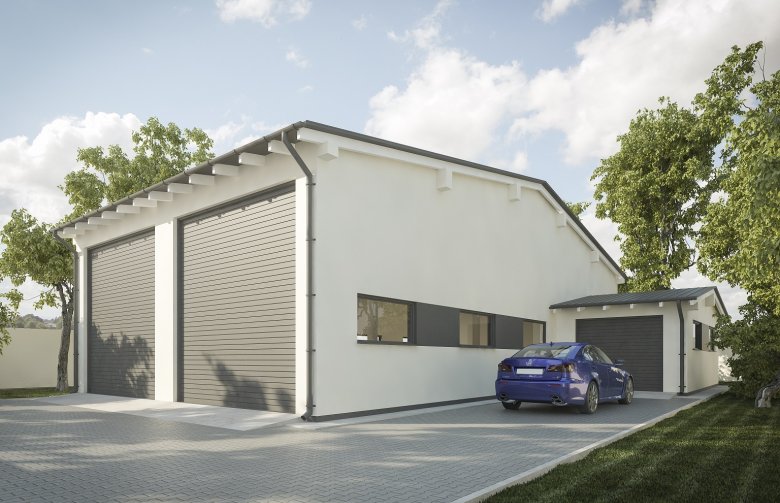 Projekt domu energooszczędnego G251 - Budynek garażowy