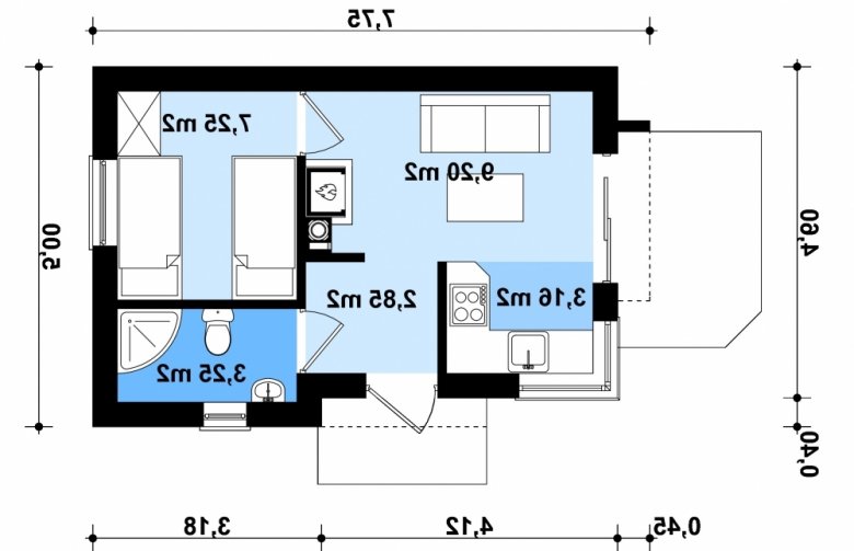 Projekt domu letniskowego G254 - Budynek rekreacji indywidualnej - 