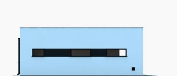 Elewacja projektu G261 - Budynek garażowo - gospodarczy - 2 - wersja lustrzana