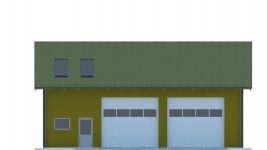 Elewacja projektu G262 - Budynek garażowo - gospodarczy - 1 - wersja lustrzana
