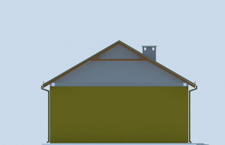 Projekt domu energooszczędnego G262 - Budynek garażowo - gospodarczy - elewacja 2