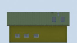 Elewacja projektu G262 - Budynek garażowo - gospodarczy - 3 - wersja lustrzana