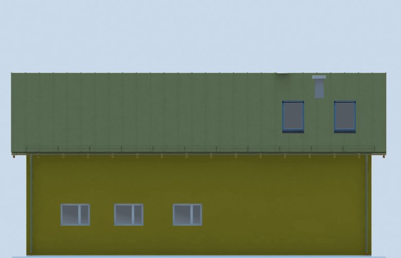 Projekt domu energooszczędnego G262 - Budynek garażowo - gospodarczy - elewacja 3