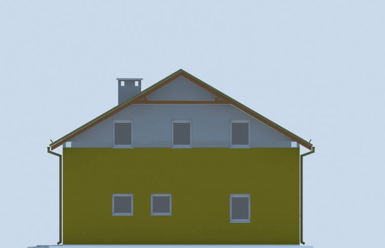 Projekt domu energooszczędnego G262 - Budynek garażowo - gospodarczy - elewacja 4