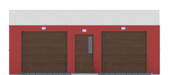 Elewacja projektu G263 - Budynek garażowy - 1 - wersja lustrzana