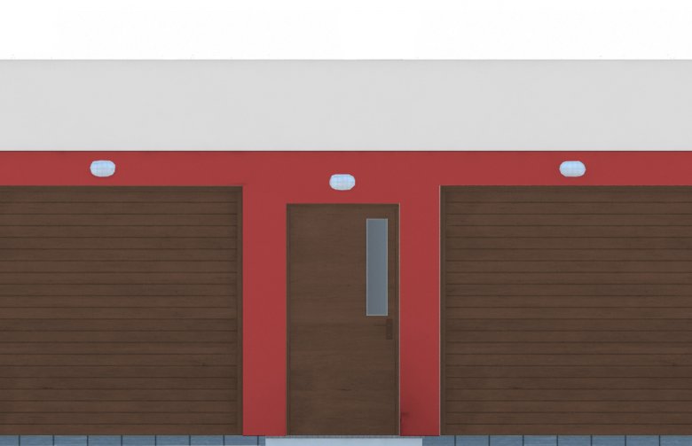 Projekt domu energooszczędnego G263 - Budynek garażowy - elewacja 1