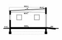 Projekt domu energooszczędnego G263 - Budynek garażowy - przekrój 1