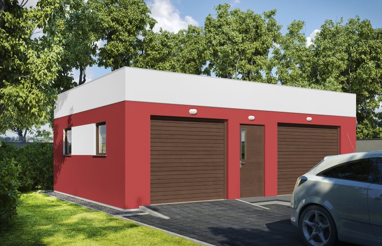 Projekt domu energooszczędnego G263 - Budynek garażowy