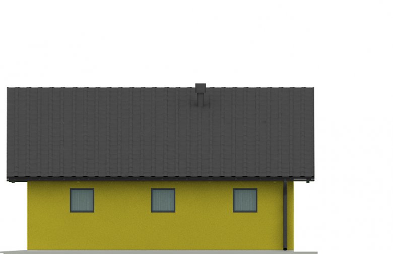 Projekt domu energooszczędnego G264 - Budynek garażowo-gospodarczy - elewacja 2