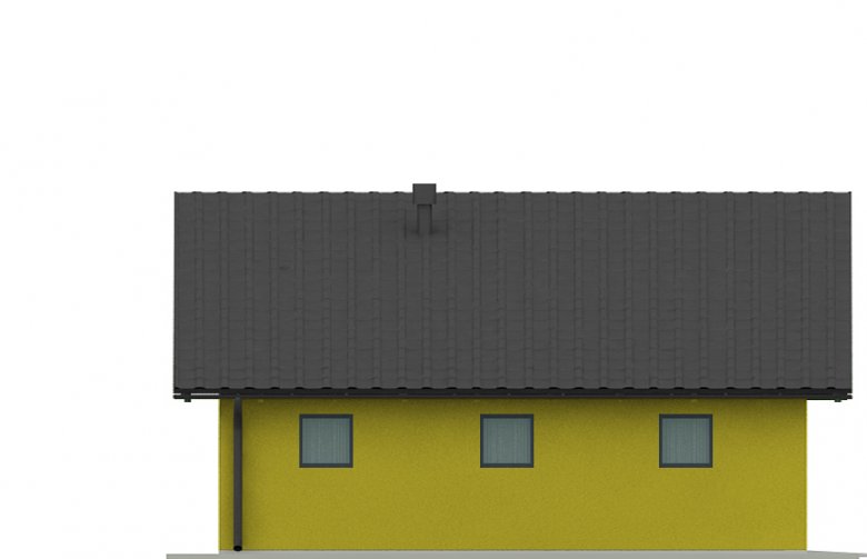 Projekt domu energooszczędnego G264 - Budynek garażowo-gospodarczy - elewacja 3