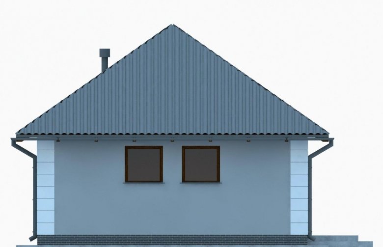 Projekt domu energooszczędnego G267 - Budynek garażowo - gospodarczy - elewacja 3