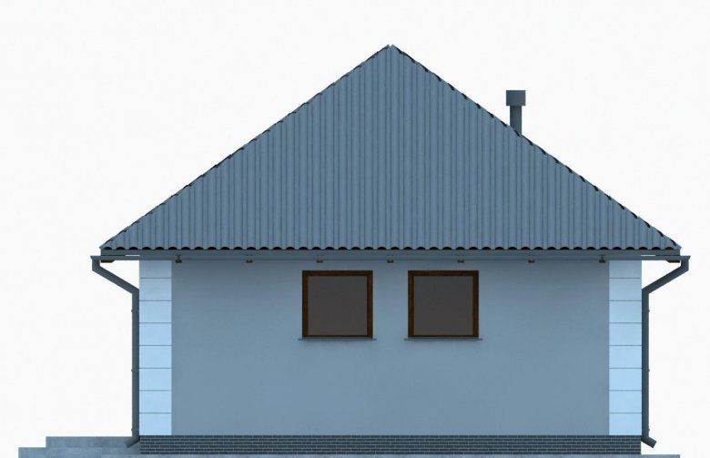 Projekt domu energooszczędnego G267 - Budynek garażowo - gospodarczy - elewacja 3
