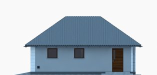 Elewacja projektu G267 - Budynek garażowo - gospodarczy - 4 - wersja lustrzana