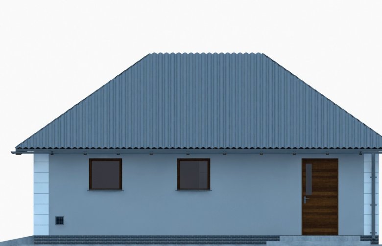 Projekt domu energooszczędnego G267 - Budynek garażowo - gospodarczy - elewacja 4