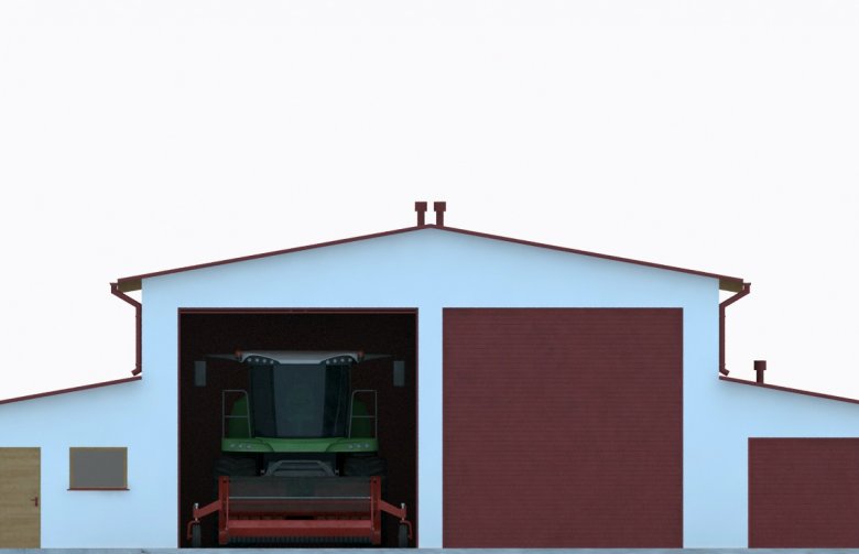 Projekt domu energooszczędnego G272 - Budynek garażowo - gospodarczy - elewacja 1