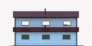 Elewacja projektu G272 - Budynek garażowo - gospodarczy - 2 - wersja lustrzana