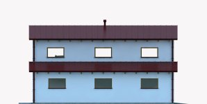 Elewacja projektu G272 - Budynek garażowo - gospodarczy - 4 - wersja lustrzana