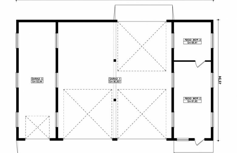 Projekt domu energooszczędnego G272 - Budynek garażowo - gospodarczy - 