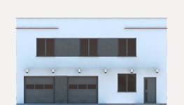 Elewacja projektu G271 - Budynek garażowo - gospodarczy - 1 - wersja lustrzana