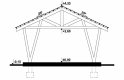 Projekt domu energooszczędnego G278 - Wiata drewniana - przekrój 1