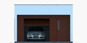 Elewacja projektu G279 - Budynek garażowy - 1 - wersja lustrzana