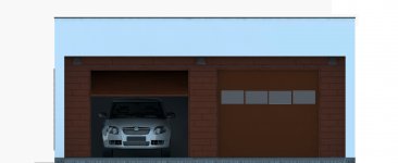 Elewacja projektu G285 - Budynek garażowy - 1 - wersja lustrzana
