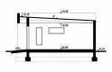Projekt domu energooszczędnego G285 - Budynek garażowy - przekrój 1