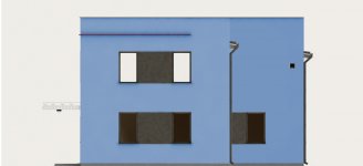 Elewacja projektu G287 - Budynek garażowo - gospodarczy - 4 - wersja lustrzana