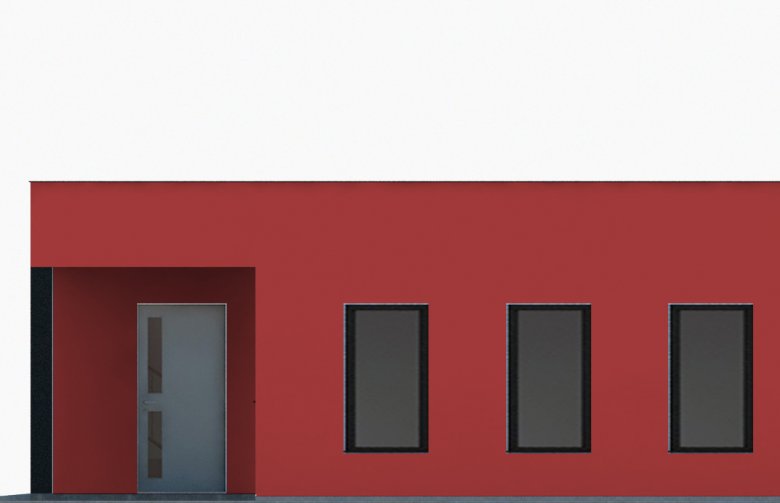 Projekt domu energooszczędnego G289 - Budynek garażowy - elewacja 4