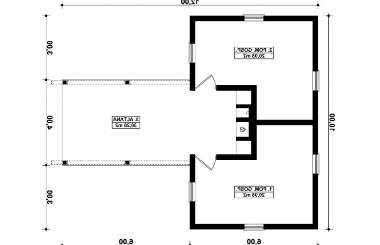 Projekt domu nowoczesnego G282 - Budynek gospodarczy - 