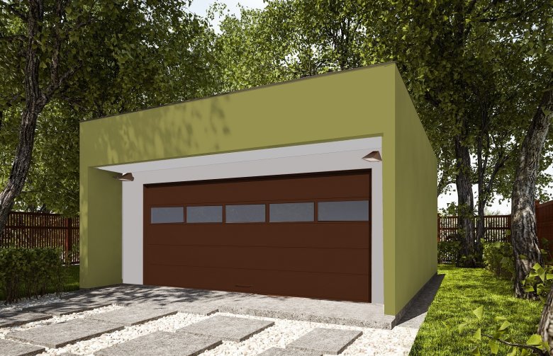Projekt domu energooszczędnego G297 - Budynek garażowy