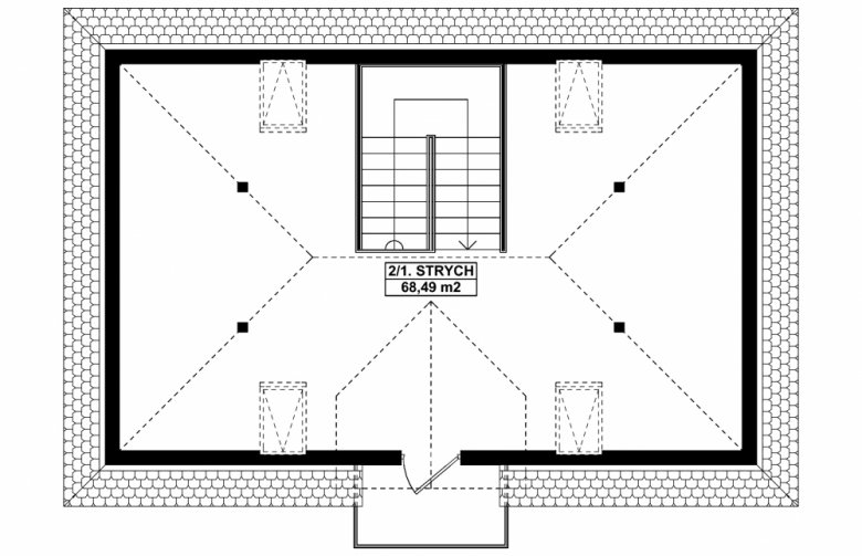 Projekt domu energooszczędnego G284 - Budynek garażowo - gospodarczy - 