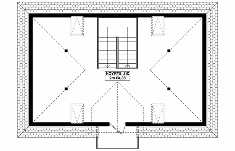 Projekt domu energooszczędnego G284 - Budynek garażowo - gospodarczy - 