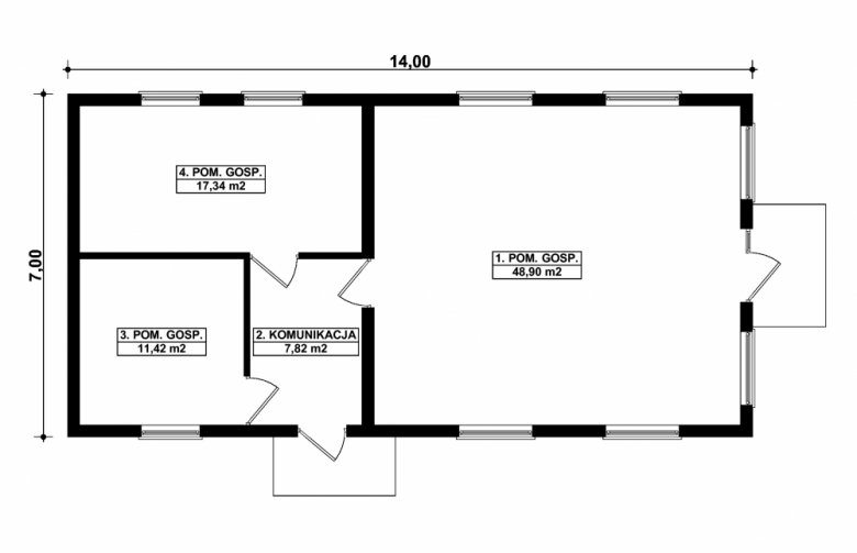 Projekt domu nowoczesnego G283 - Budynek gospodarczy - 