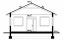Projekt domu nowoczesnego G283 - Budynek gospodarczy - przekrój 1