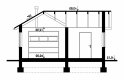 Projekt budynku gospodarczego G273 - Budynek garażowo - gospodarczy - przekrój 1