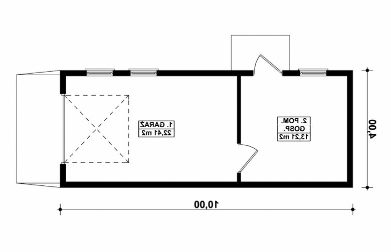 Projekt domu energooszczędnego G265 - Budynek garażowo - gospodarczy - 