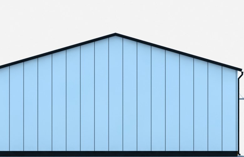 Projekt domu nowoczesnego G270 - Budynek magazynowy - elewacja 4