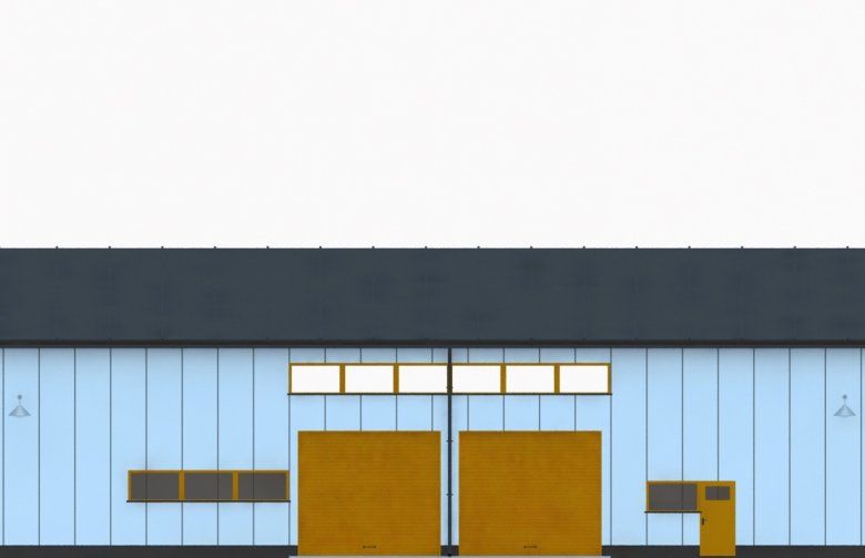 Projekt domu nowoczesnego G270 - Budynek magazynowy - elewacja 1