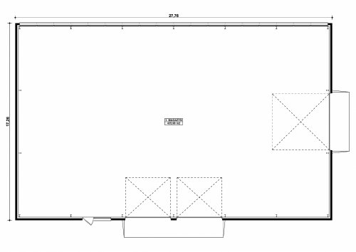 Rzut projektu G270 - Budynek magazynowy