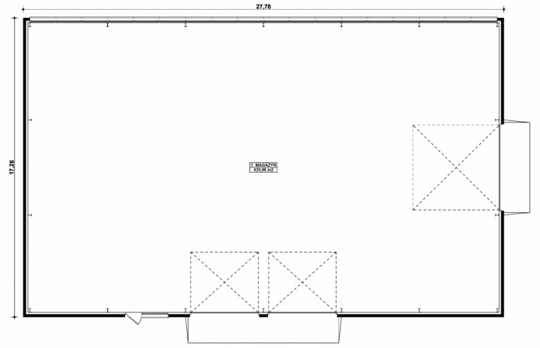 Projekt domu nowoczesnego G270 - Budynek magazynowy - 