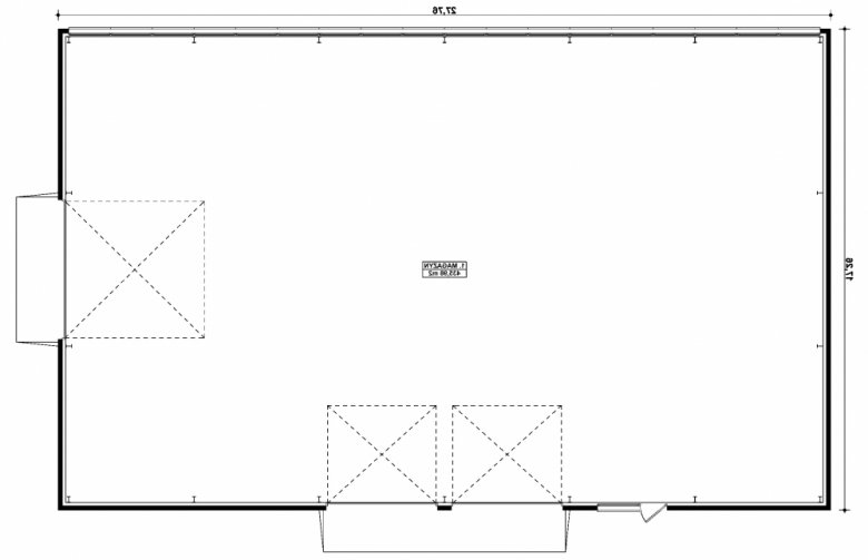 Projekt domu nowoczesnego G270 - Budynek magazynowy - 