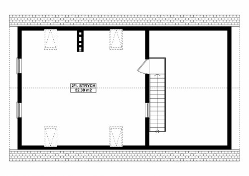 Rzut projektu G286 - Budynek garażowo - gospodarczy