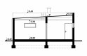 Projekt domu energooszczędnego G290 - Budynek garażowo - gospodarczy - przekrój 1